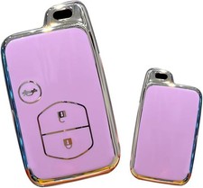 TPU Key Fob Cover for Camry Land Cruiser Prado 4Runner-Silver Purple