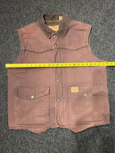 Powder River Outfitters Panhandle Slim Sherpa Lined Canvas Vest Mens L Faded... image 11