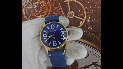Vintage Watch USSR RAKETA Big Zero Blue Dial Wristwatch Mechanism