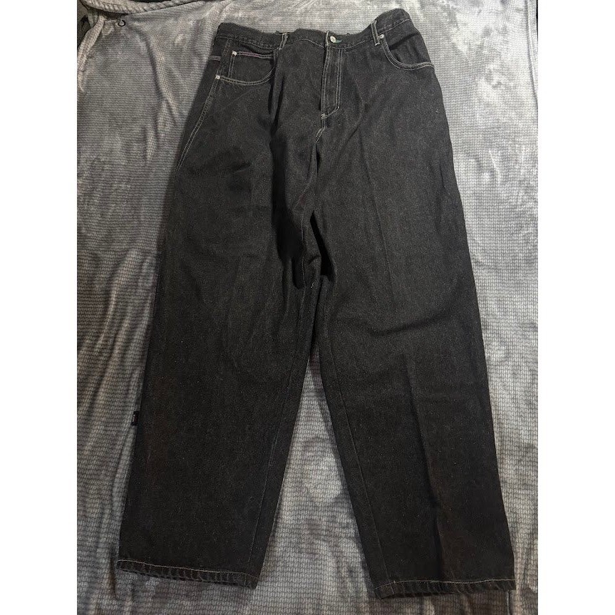 S Baggy Wide Jeans Dark Wash Denim Streetwear 36x32