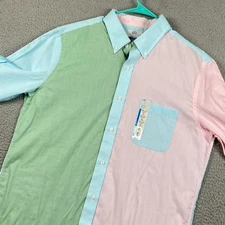 Croft & Barrow Easy Care Slim Fit Button Shirt Men's L 16.5 34/35 Colorblock