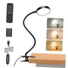 Reading Light with Remote, LED Desk Lamp Clip on 1H Timer  Nightlight 