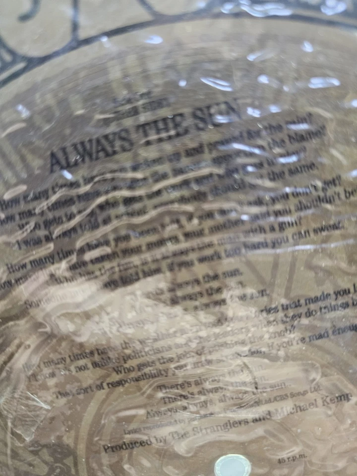 THE STRANGLERS - ALWAYS THE SUN Shaped Aztec Sun 10" inch Picture Disc 1986 UK - Image 4 of 4