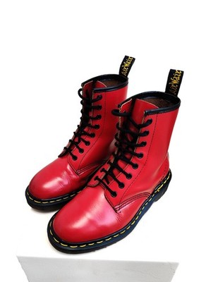 Dr. Martens 1460 Mohnrot Glattleder Vintage 90er Made England UK 4 EU 37