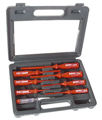 Mannesmann VDE Insulated Screwdriver Set / 8 Pcs / 1000 VAC 1500 VDC GS VPA TUV