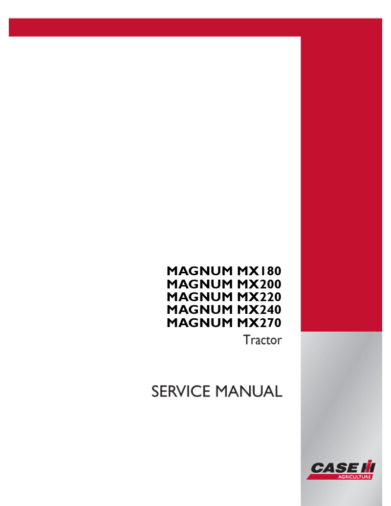 Case IH Magnum MX180,MX200,MX220,MX240,MX270 Tractor Service