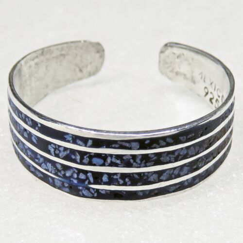 Anillo con banda de plata esterlina piedra mosaico dedo del pie - Imagen 3 de 9
