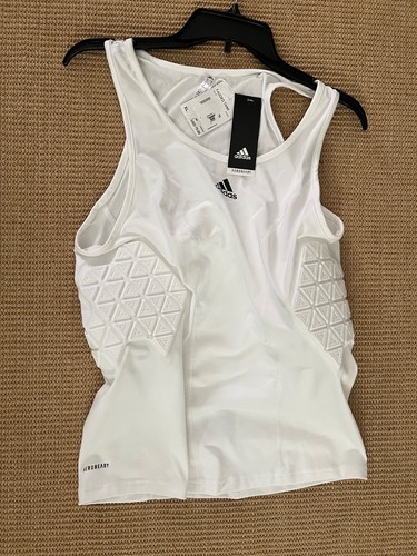 Adidas Padded Tank Top Men's XL Compression Aeroready White GH4840 ๐NEW $70๐