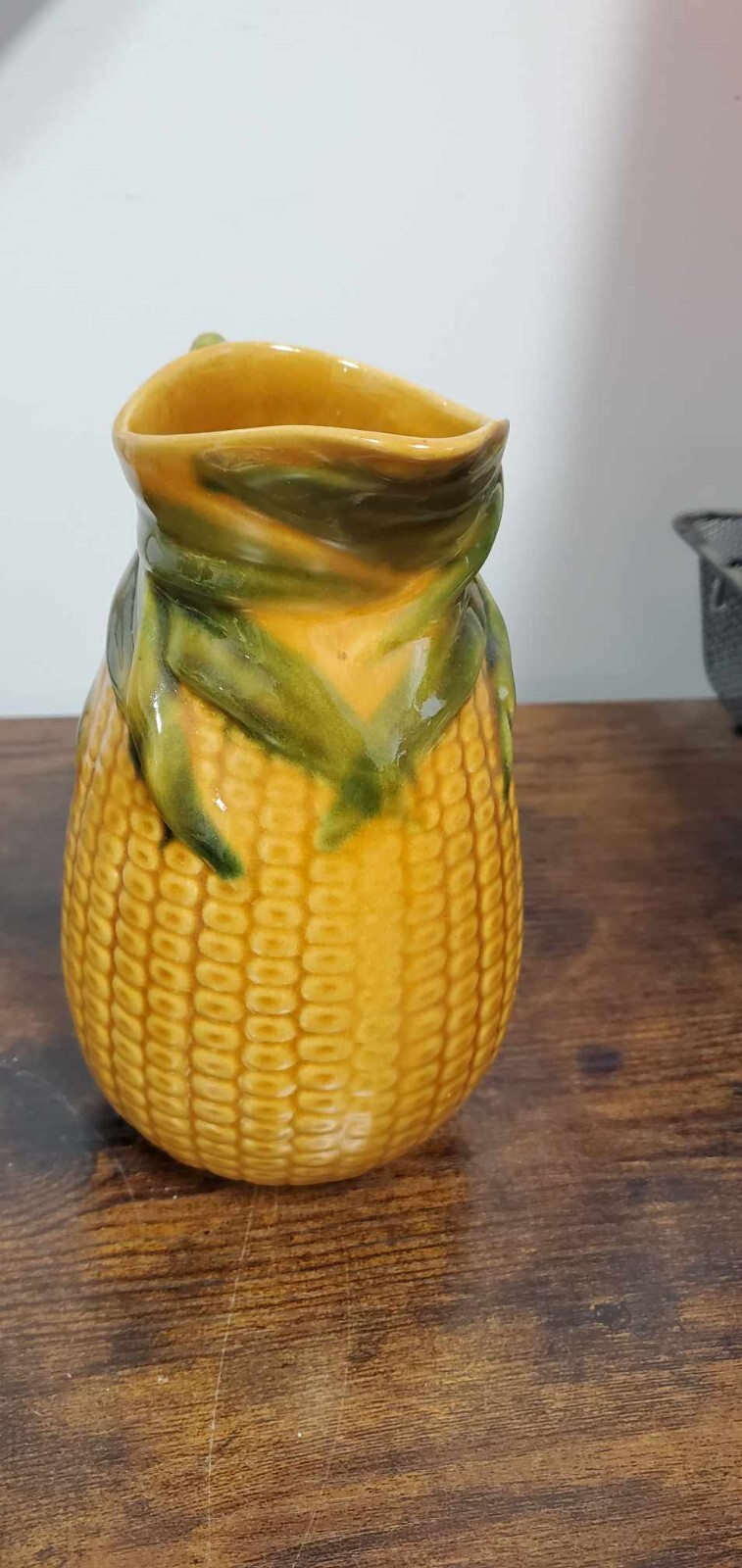 Griffin Smith Hill Etruscan Majolica Corn Pitcher Cup Set Vintage eBay