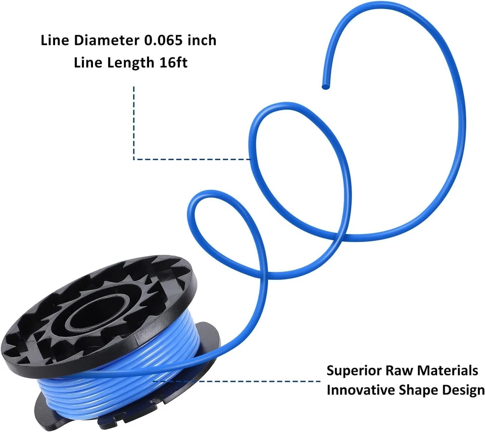 Carrete de repuesto de una sola línea de 0,065"" x 16 pies para recortadoras Greenworks Foto 3 de 4