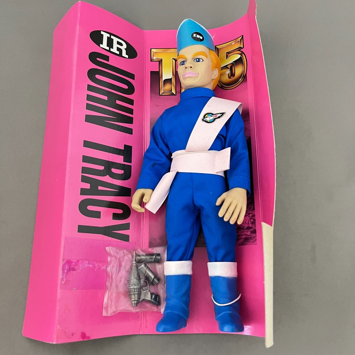 Thunderbirds John Tracy TB5 Figure Soft Vinyl 1992 Bandai w/Gun In