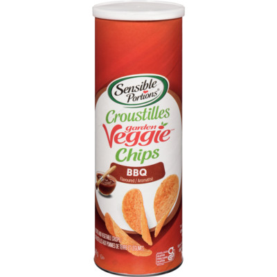 4-Pack Sensible Portions Garden Veggie Chips BBQ Vegetable and Potato Snack