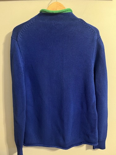 J Crew Limited Edition Rollneck Sweater Heritage Cotton Tipped Men’s Large Blue - Bild 9 von 9