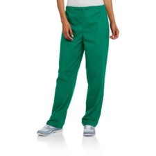 Unisex Men and Women's Green Drawstring Scrub Pants with Back Pocket Size Medium