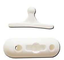 Kit 2pz Fermaporta esterno bianco accessori ricambio camper caravan gavone porta