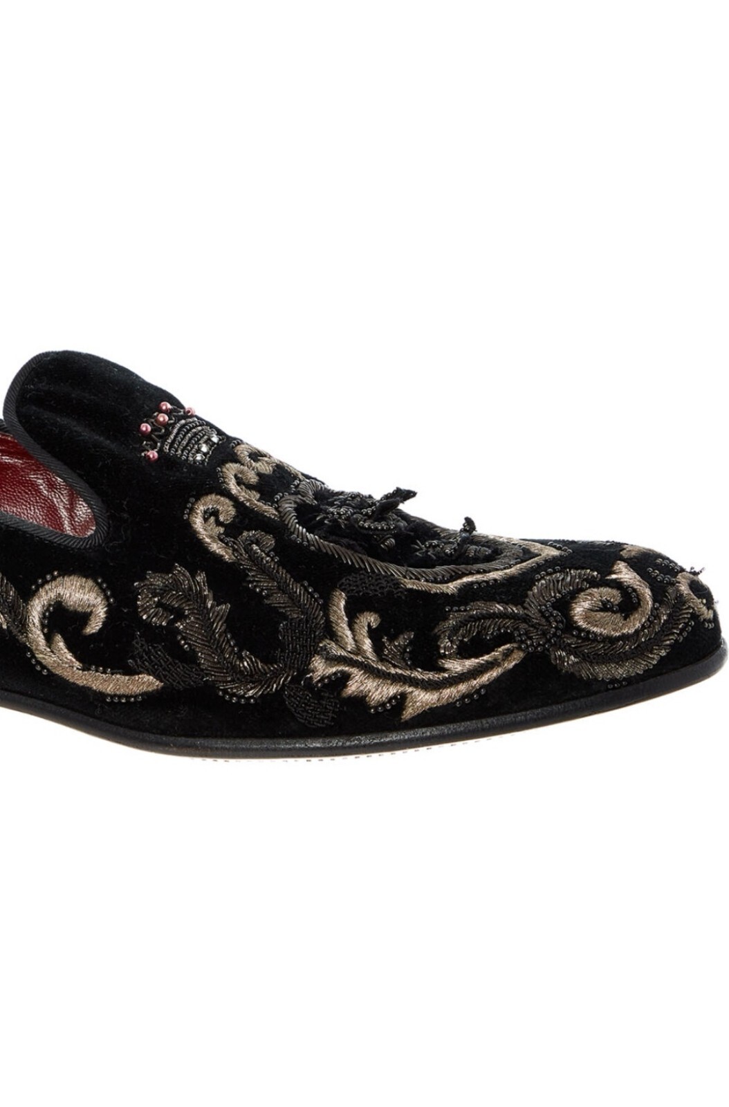 MEN'S DOLCE&GABBANA EMBROIDERED SLIP ON SHOES CHRISTIAN UK8 EU42 BNWB RRP £1684 image 9