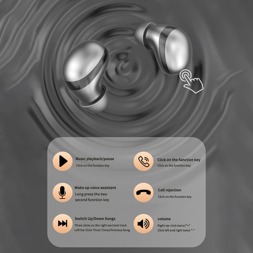 In-ear Mini Earbuds Invisible Sleep Headphone Wireless Bluetooth 5.3 Earphones - Picture 23 of 27