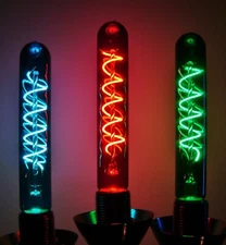 Light Bulbs - Antique Replica Light Bulbs - LED Spiral Tube - Color Variety