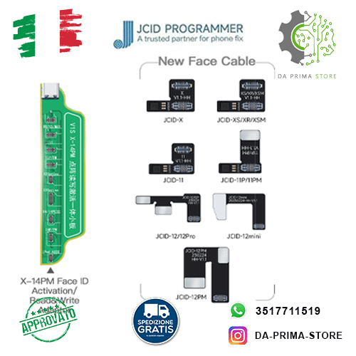 JCID JC FLAT FLEX REPAIR RIPRISTINO PROGRAMMAZIONE FACE ID PER IPHONE 11/12 PRO✅ - Bild 1 von 22