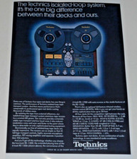 Technics Rs-1500, Rs-1506, Rs-1700 Open-reel Poster 19" X 13" Audiophile Deck