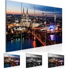 Wandbilder Set Köln XXL Bild Schlafzimmer Wohnzimmer Flur Skyline