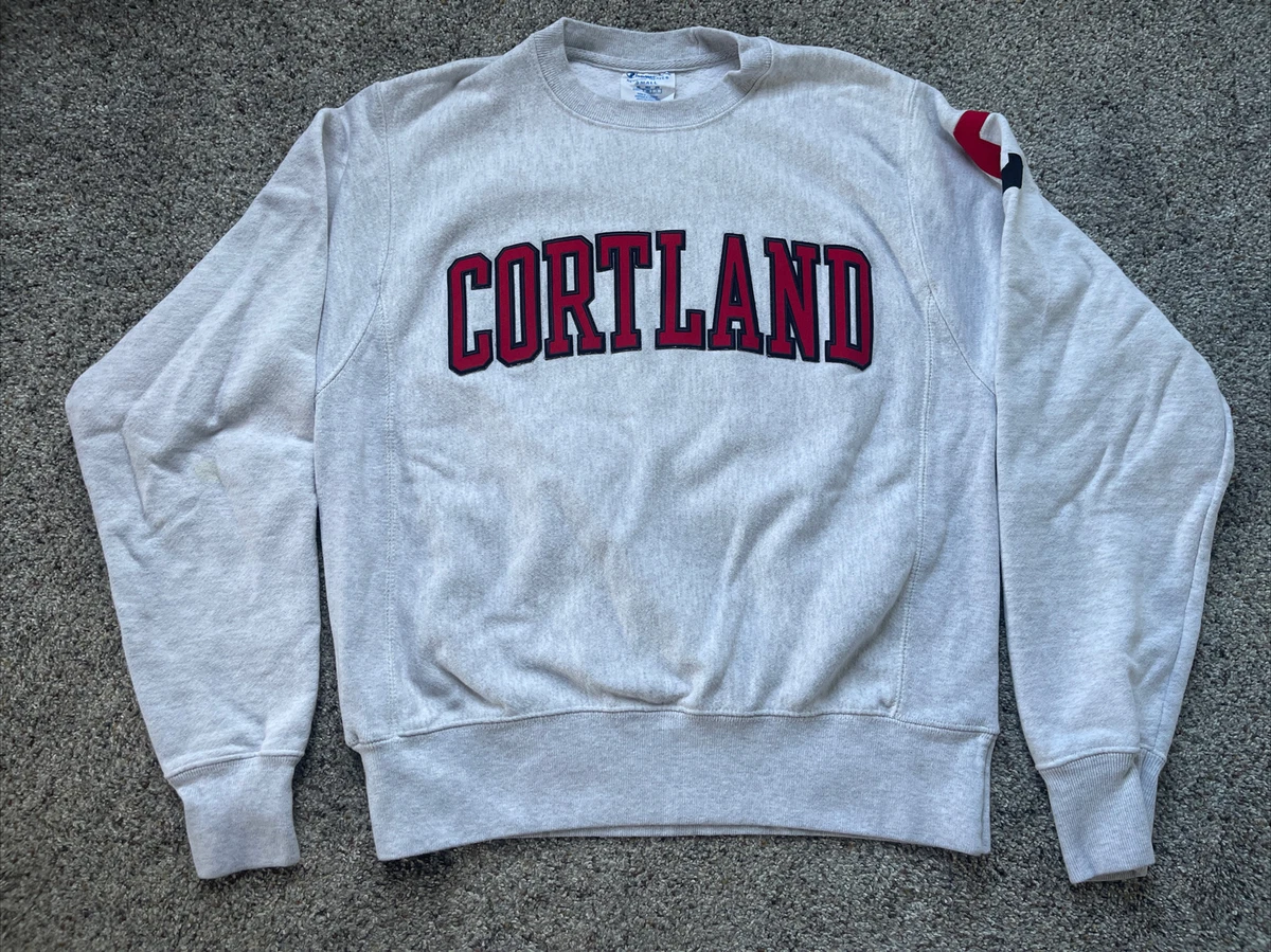Mens Small SUNY NY Cortland Champion Reverse Weave Pullover Sweatshirt