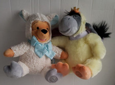 Disney Winnie the Pooh as lamb and Eeoyre as duckling Easter, Gingham plush toys