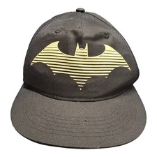 H M BATMAN Hat Cap Youth 4-8years Black with Gold Trim Logo Hip Hop Snapback