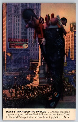 Balloons at the Macy's Thanksgiving Day Parade, New York NY Postcard