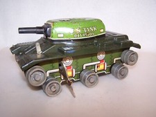 Vintage Marx Tank Division Tin Litho Wind-up Tank 392 "Working Condition"