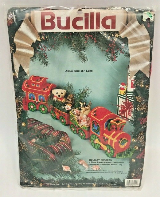 Download Santa S Express Train Set Kit Christmas Holiday Craft Bucilla Plastic Canvas For Sale Online Ebay PSD Mockup Templates