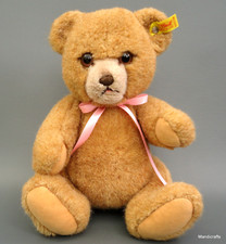 Steiff Dorma Teddy Bear 1980s Cinnamon Plush 34cm 14in ID Button Tag Vintage