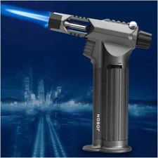 JOBON Strong Fire Blue Flame Jet Torch 360° Use Welding Gun Butane Gas Lighter