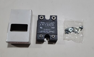 Crydom Solid-State Relay DC60S3, 60VDC Output (3A), 3.5-32VDC Input, Panel Mount