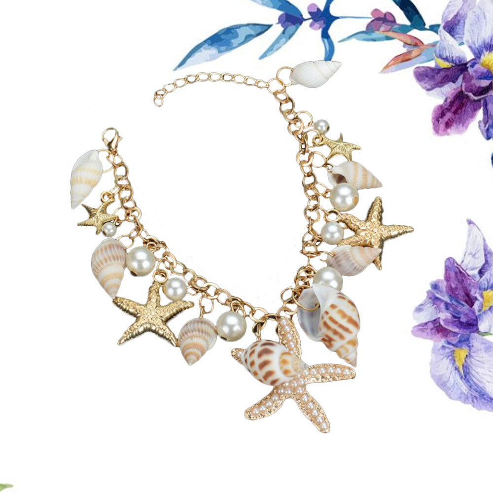 2 Pcs Anklets Female Bracelet Attractive Design Woman Bride