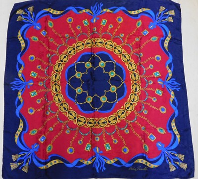 VINTAGE WOMEN'S ANDREA ZANELLATO 100% PURE SILK SILK SCARF (1890) 86cm x 86cm