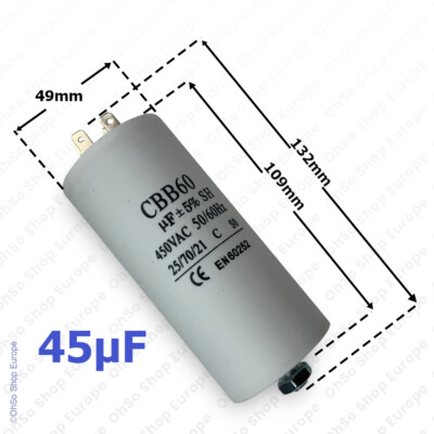 1.5uf 450v Cablato Condensatore CBB60 per Elettrico Induzione Motore/Motore 1.5uf 450v Cablato Condensatore CBB60 per Elettrico Induzione Motore/Motore