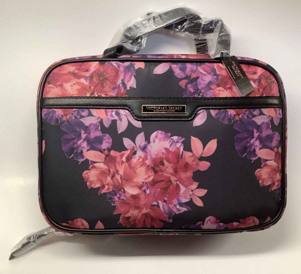 Victoria's Secret Floral Jetsetter Makeup Travel Case Midnight