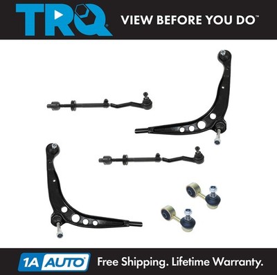 TRQ Control Arms Tie Rods Sway Bar Links Front Kit Set of 6 for BMW E30 3 Series