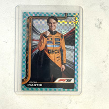 2025 Topps Chrome Formula 1 F1 #6 Oscar Piastri Aqua Checker Flag Refractor /199