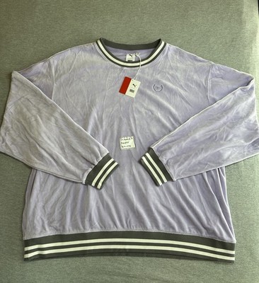 Puma x TMC Hussle Way Velour Crewneck Pullover Sweatshirt Purple NWT Men s 4XL