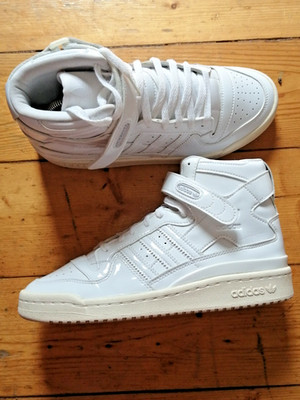 Adidas Forum 84 High-Top Sneakers, Triple White, Lackleder, Gr. 39,5, TOP!