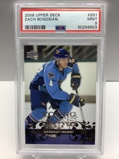 2008 UPPER DECK YOUNG GUNS ZACH BOGOSIAN #201 RC PSA 9 MINT *POP 4