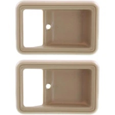 Door Handle Trim Set For 1980-1986 Nissan 720 Beige Plastic Front Inner 2Pc