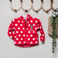    Disney Parks Minnie Mouse Fleece Jacket 18 Mos. Walt Disney World Polka Dot