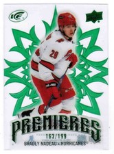 24/25 2024 UPPER DECK ICE BRADLY NADEAU 216 BASE ICE PREMIERES EMERALD GREEN 199