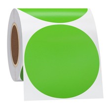 Thermal Label Stickers 3" Circle Sticker Direct Thermal Labels Self-Adhesive ...