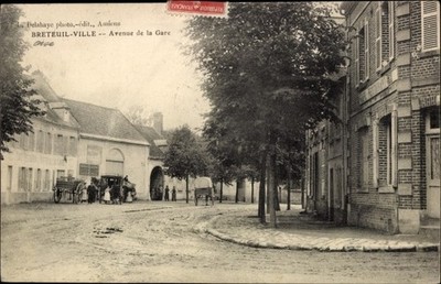 Postcard Breteuil Oise, Avenue de la Gare - 4007938