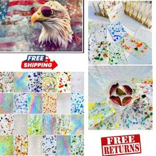 Versatile 24-Pack Iridescent Stained Glass Sheets - 4 x 6 Inch Craft Essentials
