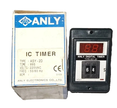 ANLY ELECTRONICS ASY-2D ELECTRONIC TIMER TIME RANGE 1S-99S 220VAC FREE SHIP